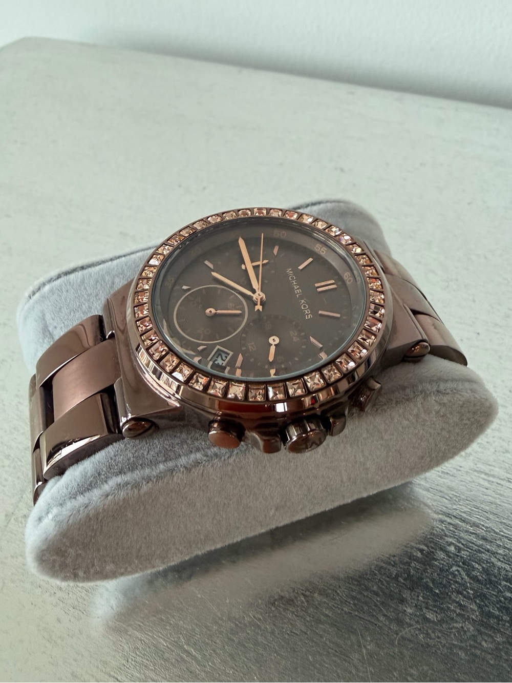 Michael Kors Bronze Crystal Bezel Women's Watch | MK5624